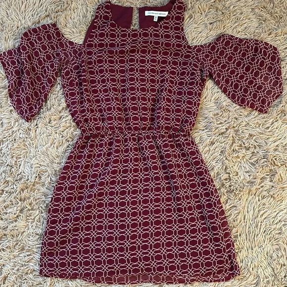 Cupcakes & Cashmere Cold Shoulder Romper Dress Women size M - Picture 1 of 10